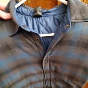 Men's large North Face reversible jacket teal/black